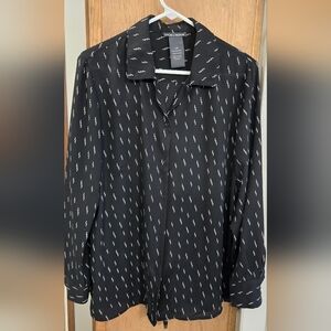 Chelsea & Theodore Black Shirt with White Accents